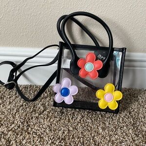 Kids Flower-Embellished Clear Bag